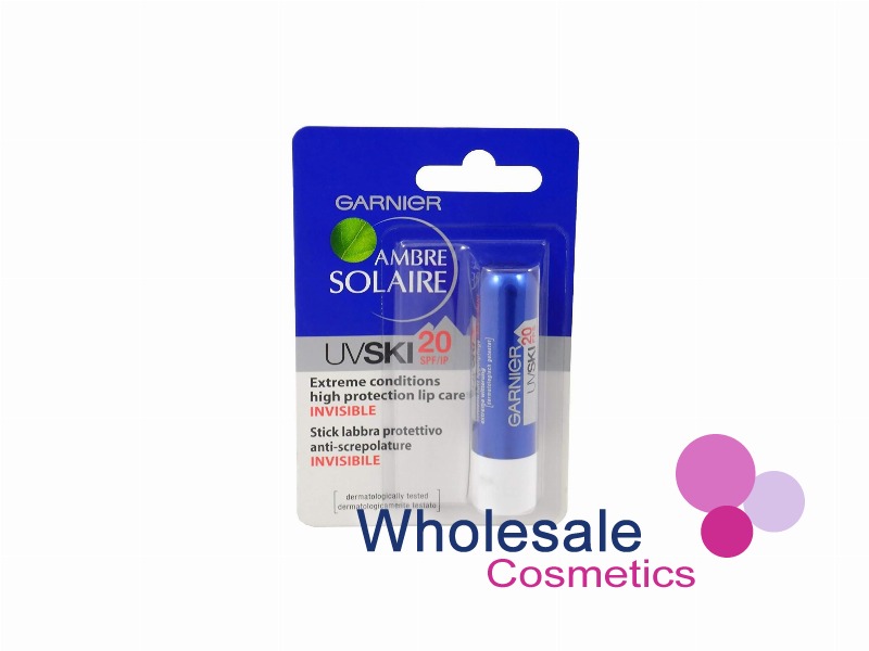 1 x Garnier Ambre Solaire UVSKI 20 SPF High Protection Lip Care - INVISIBLE
